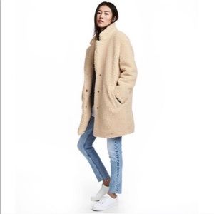 H&M Pile Sherpa Teddy Jacket Coat